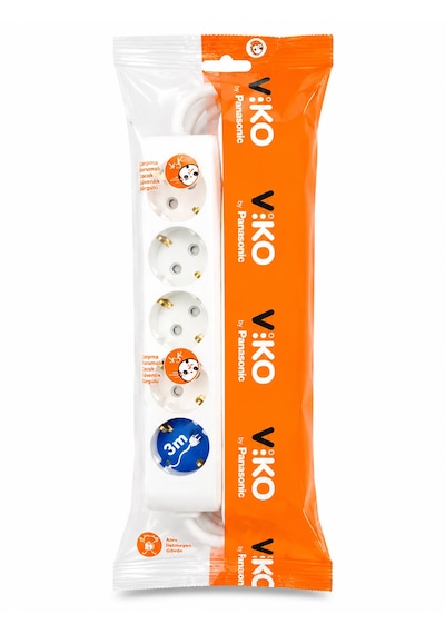 Viko 5 Li 3 Metre Kablolu Topraklı Priz 10