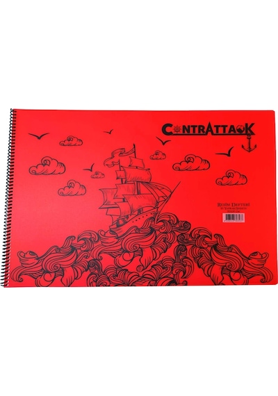 3 Adet Plastik Kapak Spiralli Resim Defteri 35 X 50 Cm 25 Yaprak