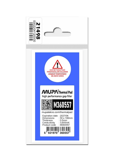Mupa Termal Ped / Thermal Pad 0.5Mm 3.6W/Mk 5X10Cm M360557