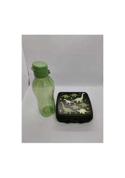 500 Ml Eko Su Şişesi Ve Beslenme Kabı Haki Yeşil Haki Yeşil