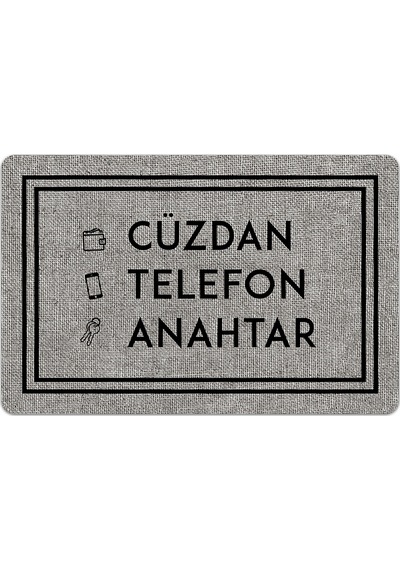 Evaşk Kapı Önü Paspası Vinil Kaymaz Tabanlı 45 X 70 Evaşkdm11018