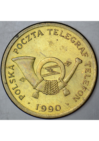 Polonya Telefon Jetonu 1990 A. Koleksiyonluk 19 Mm.
