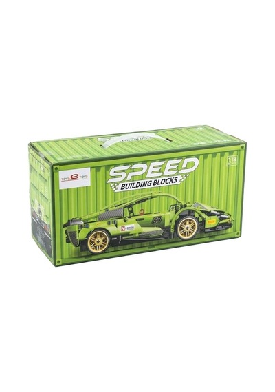 Toys E Toys Speed Building Blocks 1:18 Ölçek Çek Bırak Yarış Arabası Yapı Blok Seti 451 Parça 9055-1