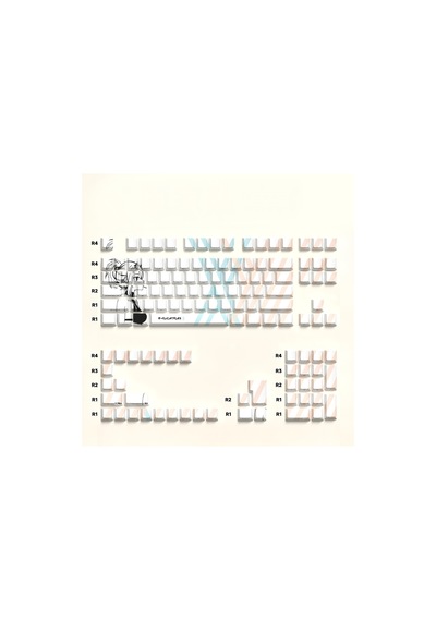 129 Tuş Yan Baskılı Yarı Saydam Pbt Süblimasyon Mekanik Klavye Tuşları Klavye Keycaps