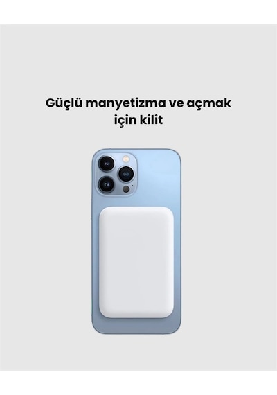 Magsafe Uyumlu 10000 Mah Powerbank Beyaz