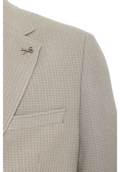Süvari Haki Slim Fit Desenli Mono Yaka 6 Drop Ceket