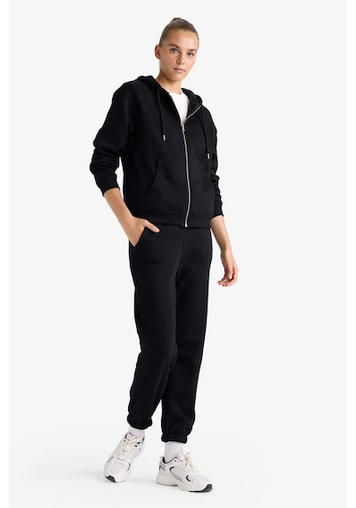 Defacto Basic Düz Cepli Beli Bağcıklı Kalın Jogger Eşofman Altı F9622ax25aubk81 Siyah