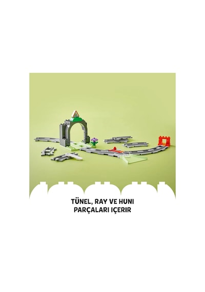 LEGO® DUPLO® Kasabası Tren Tüneli ve Rayları Ek Macera Seti 10425 - 2 Yaş ve Üzeri Çocuklar İçin Eğitici Oyuncak Yapım Seti (20 Parça)