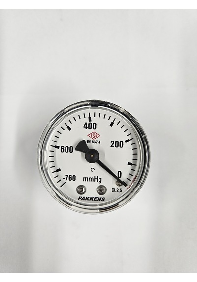 Pakkens Çap 50 Arkadan -760/0 Mmhg Kuru Vakummetre
