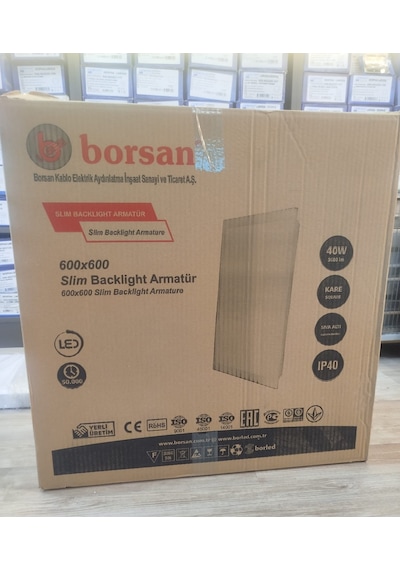 60x60cm 36w Backlight Panel Led Armatür 3 Fonksiyonlu 3000k-4000k-6500k Borled Borsan 6lı Paket Beyaz