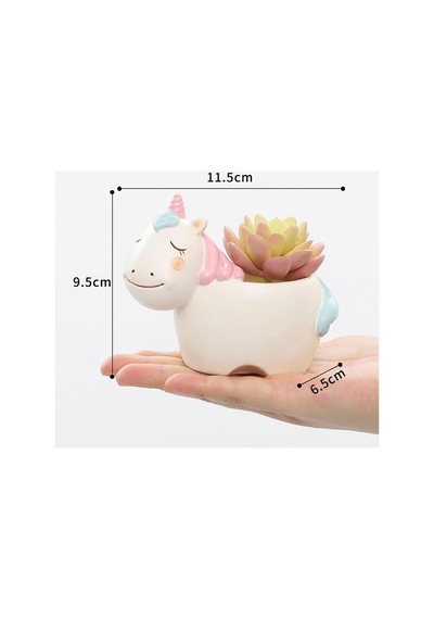 Sevimli Unicorn Kaktüs Saksısı Pembe