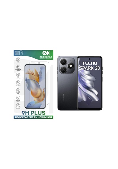 Tecno Spark 20 Kj5 Ekran Koruyucu 9h Esnek Nano Cam Tam Uyumlu Şeffaf
