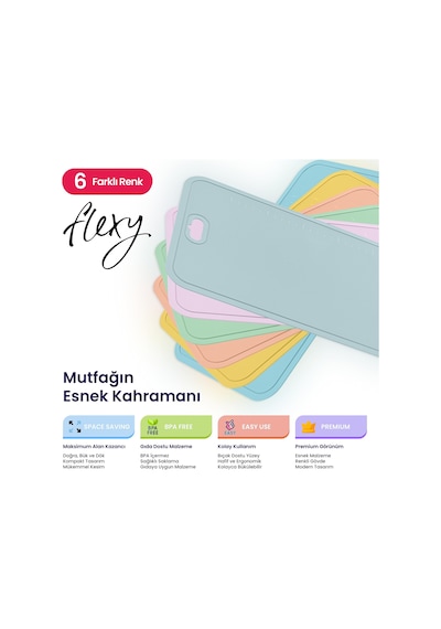 Hobby Life Flexy Esnek Kesim Matı Bükülebilir, Bıçak Dostu Pratik Doğrama Panosu Ve Mutfak Altlığı Sarı