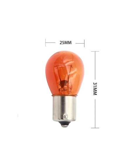 Fesanotomotiv 10 Adet 12 Volt P21W 93 Düz Tirnak Sinyal Ampulü Turuncu Amber