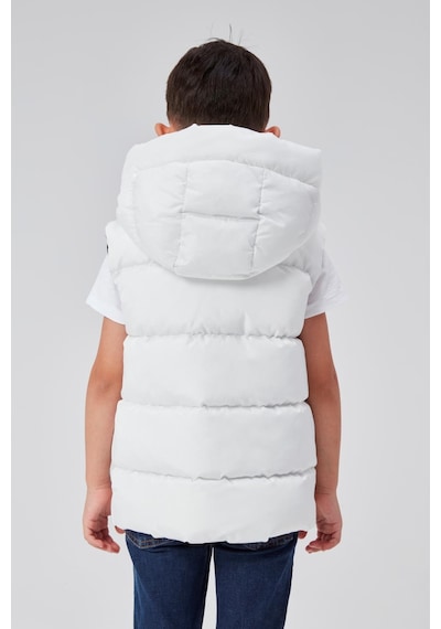 Benitto Kids Kapüşonlu Erkek Çocuk Şişme Yelek 51311 Beyaz