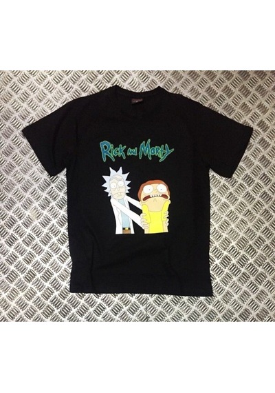 Stoned&Fame Rıck Baskılı T-shirt SIYAH Siyah