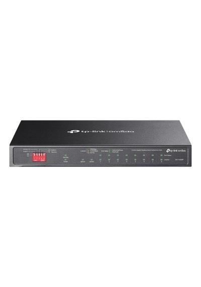 Omada Ds110gmp, 10 Port Gigabit, 8 Port Gigabit Poe+, 123w, 1 Port Combo Gigabit Sfp, Yönetilemez, Metal Kasa Masaüstü Sessiz Switch