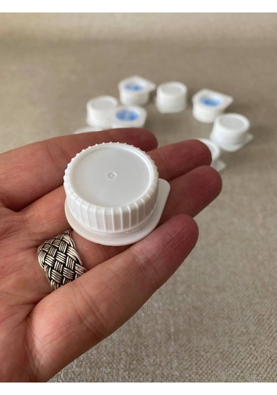Kilitli Beyaz Plastik Kapak 29,5Mm 10 Adet