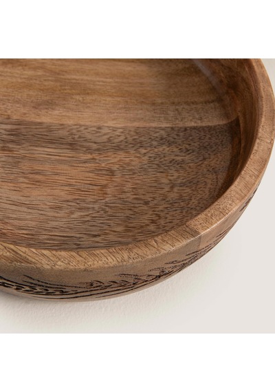 Spiga Ahşap Sunum Kasesi 20x20x5cm Natural Naturel