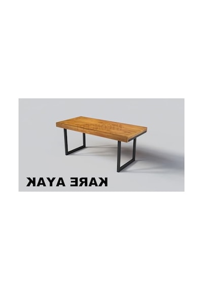 Doğal Ahşap Yemek Masası, 85 X 120 Cm Ölçülerinde Açık Ceviz