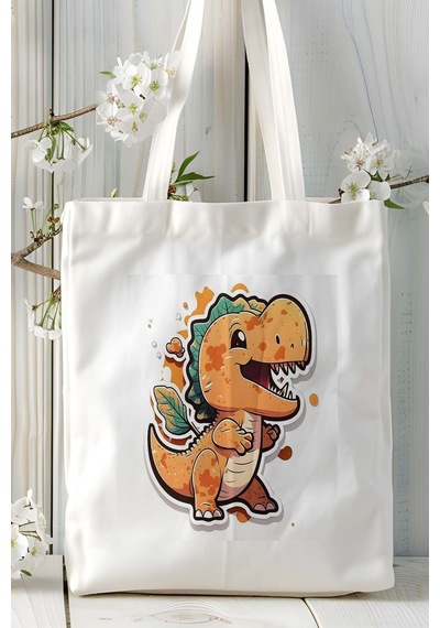 Art Hediye Trex Baskılı Omuz Çanta Kişiye Özel Model 8 Çok Renkli