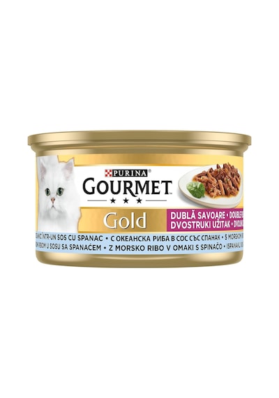 Gold Çifte Lezzet Okyanus Balığı & Sebzeli Yaş Kedi Maması 24 X 85 Gr
