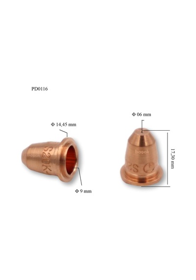 Trafimet S25-s35-s45 0,65mm Plazma Kesim Memesi Pd0116-06