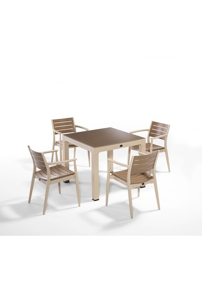 4 Kişilik Cappucino Çöl Kahvesi Renk Bahçe Masa Sandalye Takımı Cappuccino - Kahverengi 4 Kişilik Cappucino Çöl Kahvesi Renk Bahçe Masa Sandalye Takımı Cappuccino - Kahverengi