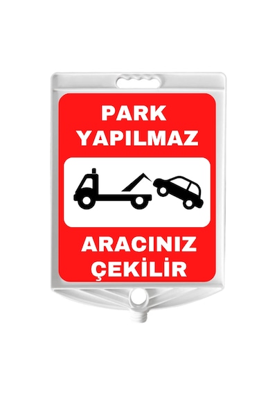Park Yapılmaz Aracınız Çekilir Çift Taraf Baskı Kırmızı Ultra Kedi Gözlü Ağırlıklı Koni Seti Trafik Dubası