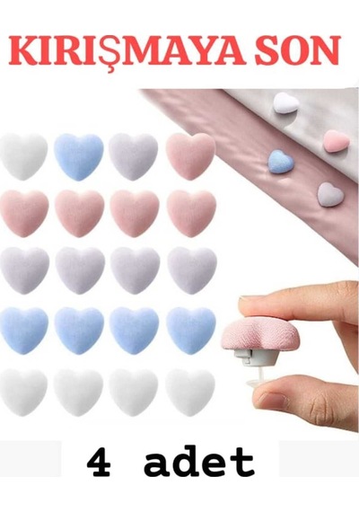 4 -adet Örtü Düzenleme Sabitleyici Düğme Kumaş 10 X 15 Pembe Diğer