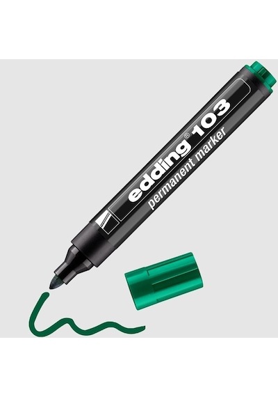 Edding 103 Permanent Markör Yeşil (10 lu kutu)