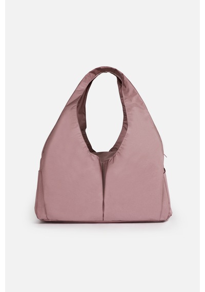 İcone Bag Pliseli Spor Çanta, Su Geçirmez Kumaş Spor Çanta, Omuz Çantası, Çok Cepli Spor Çanta Pudra