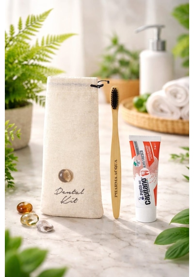 Dental Kit -pharma Acqua Bambu Diş Fırçası + Pasta Del Capitano Fresh Breath Diş Macunu 75 Ml