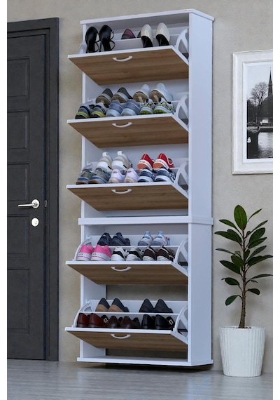 Eliusta Sho Beş Düşer Kapaklı Ayakkabılık Meşe Renk 72 Cm Asma 72x193x26 Cm Ayakkabılık Meşe Eliusta Sho Beş Düşer Kapaklı Ayakkabılık Meşe Renk 72 Cm Asma 72x193x26 Cm Ayakkabılık Meşe