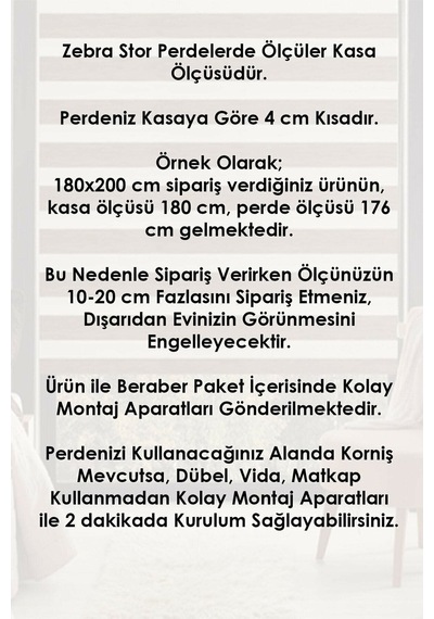 Gri Bambu Zebra Modern Perde 1.kalite Kumaş