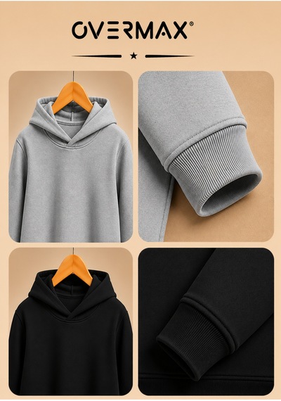 Overmax Çocuk 2 Li Sweatshirt Takımı 3-12 Yaş Siyah-gri - 917353073 Siyah-gri