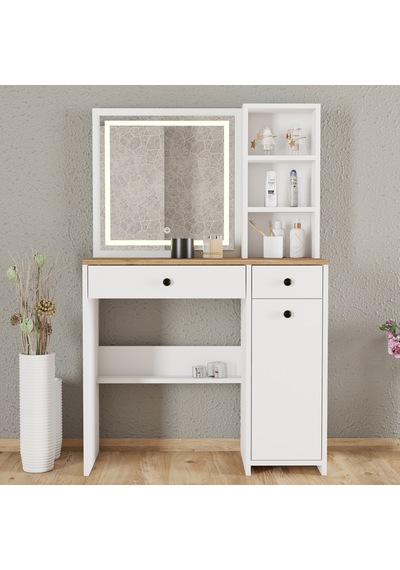 M22 Makyaj Masası Beyaz-çam