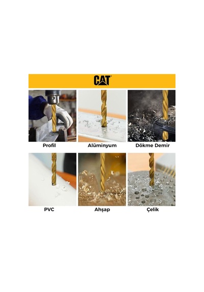 Cat Da02901 16 Parça Profesyonel Titanyum Kaplama Hss Metal Delici Matkap Ucu Fr Da02901