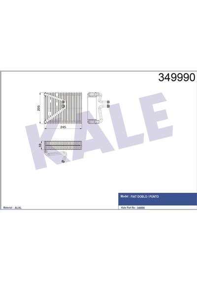 Kale Evaporator Fıat Doblo Punto 1.2 1.4 1.6 16v 1.3 Jtd 1.9 Jtd 05- Klr-349990