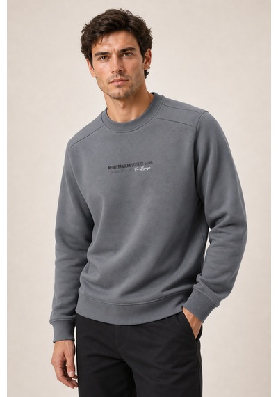 Redline Takes Bisiklet Yaka Kışlık Regular Fit Sweatshirt Antrasit