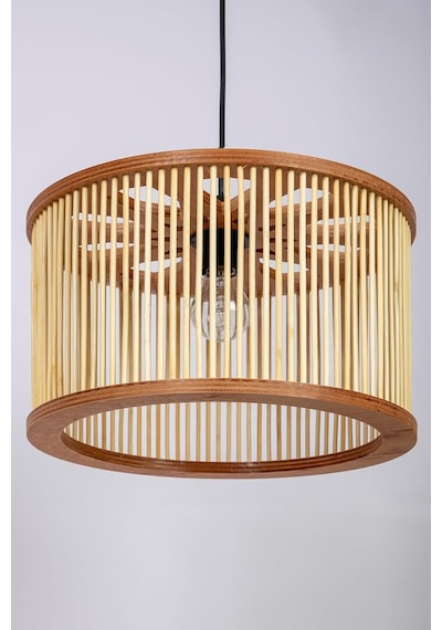 Ahşap Fabrikası Rustik Serisi Ottoman Sarkıt Avize 35cm El Yapımı Doğal Bambu Salon Mutfak Oda İçin Diğer