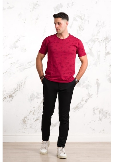 Slimfit Baskılı Pamuklu Erkek Penye T-Shirt (547973477)