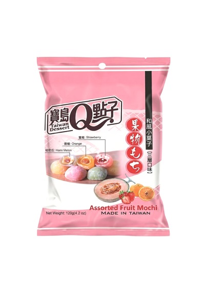 Taiwan Dessert Assorted Fruit Mochi 120g