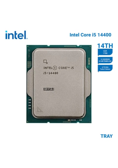 İntel Raptor Lake Core İ5-14400 2.5ghz 4.70ghz 1700p 20mb 65w Cpu Tray