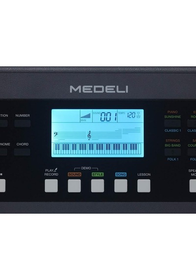 Medeli Mk61 Tuş Hassasiyetli Org Çanta,adaptör