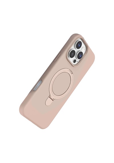 Apple iPhone Uyumlu  16 Pro Max Uyumlu Regal Magsafe Standlı Kapak - Çöl Titanyum