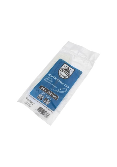 Zenith Kablo Bağı & Plastik Kelepçe & Cırt Kelepçe Beyaz 100 Adet 2.5X150 15Cm