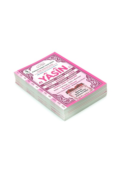 10 Adet Türkçe Mealli Orta Boy 80 Sayfa 41 Yasin - Pembe Renk
