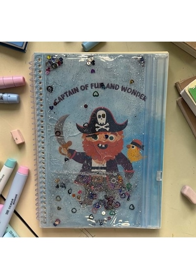 Vuki Sulu Çantalı Defter A5 Korsan 2/s Çok Renkli