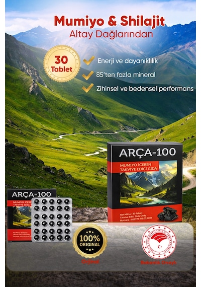 Arça %100 Saf Shilajit 30'lu Tablet Gıda Takviyesi